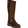 Chippewa Men's Brome 17" Soft Toe WP Pull-On Snake Hunt Boot Brown- 25110
