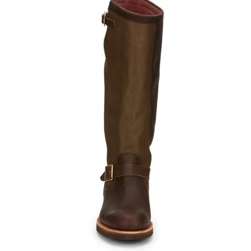 Chippewa Men's Brome 17" Soft Toe WP Pull-On Snake Hunt Boot Brown- 25110