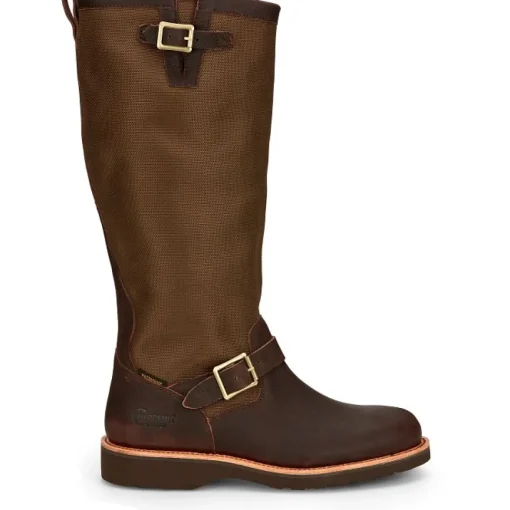Chippewa Men's Brome 17" Soft Toe WP Pull-On Snake Hunt Boot Brown- 25110