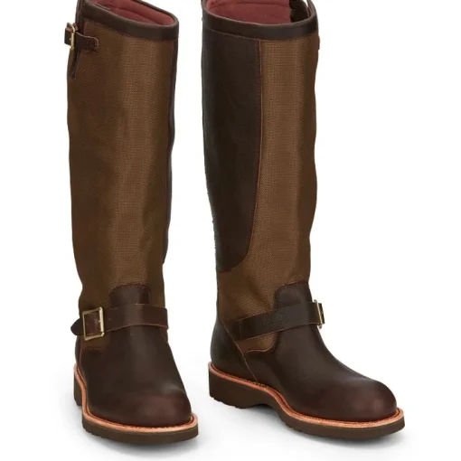 Chippewa Men's Brome 17" Soft Toe WP Pull-On Snake Hunt Boot Brown- 25110
