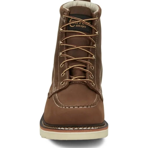 Chippewa Men's Edge Walker 6" Moc Toe Lace Up Work Boot -Brown- ED5322
