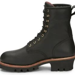 Chippewa Men's Paladin 8" Soft Toe WP Logger Work Boot- Brown - 73100