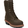 Chippewa Men's Thunderstruck 10" Soft Toe Work Boot - Brown - TH1032