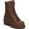 Chippewa Men's Valdor 8" Comp Toe WP Logger Work Boot - Tan - 73236