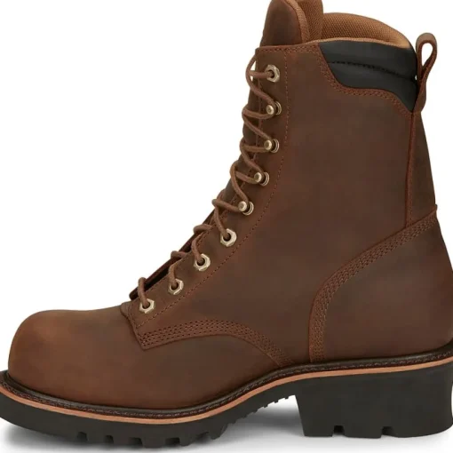Chippewa Men's Valdor 8" Comp Toe WP Logger Work Boot - Tan - 73236