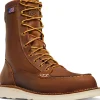 Danner Men's Bull Run 8" Moc Toe USA Made Wedge Work Boot - Tobacco - 15541