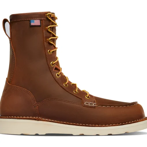 Danner Men's Bull Run 8" Moc Toe USA Made Wedge Work Boot - Tobacco - 15541