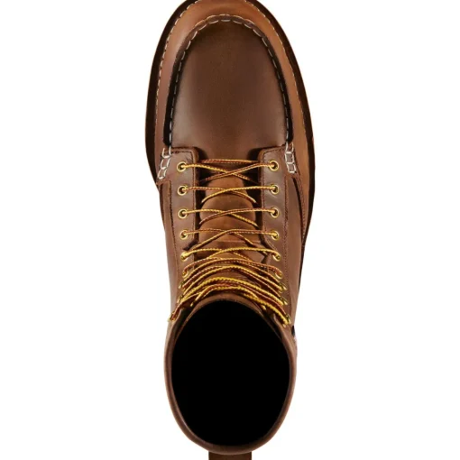 Danner Men's Bull Run 8" Moc Toe USA Made Wedge Work Boot - Tobacco - 15541