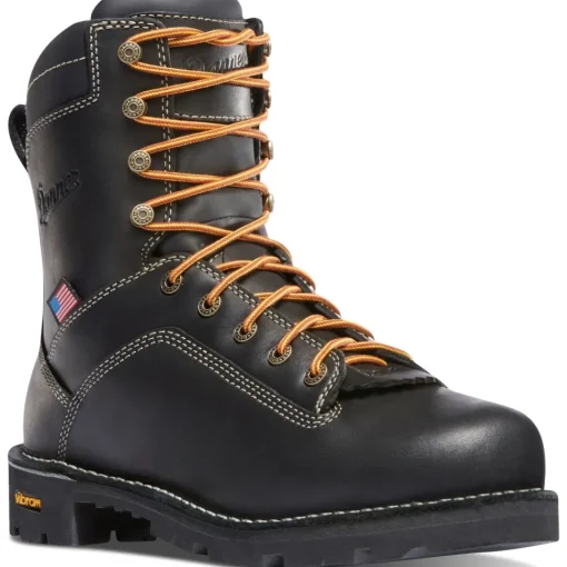 Danner Men's Quarry USA Made 8" Alloy Toe WP Work Boot - Black - 17311