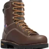 Danner Men's Quarry USA Made 8" Alloy Toe WP Work Boot - Brown - 17307