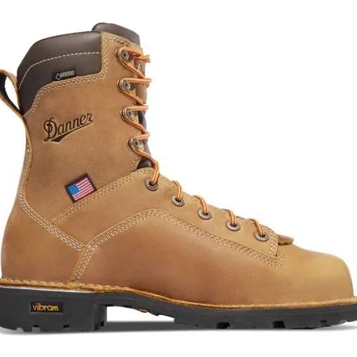 Danner Men's Quarry USA Made 8" Alloy Toe WP Work Boot - Brown - 17317