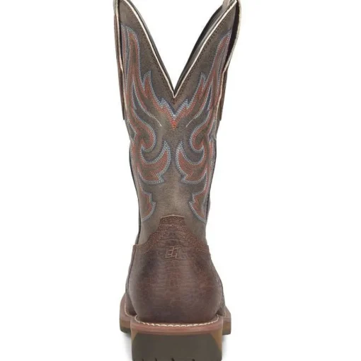 Double H Men's Ironhide 12" Square Toe WP Western Boot -Brown- DH6142