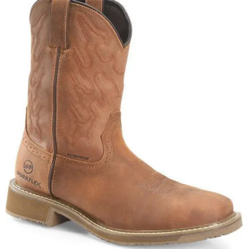 Double H Men's Jacob 10" Comp Toe WP Western Work Boot- Brown- DH5143
