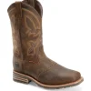 Double H Men's Jeyden 11" Sqr Toe WP Western Work Boot- Brown - DH4124
