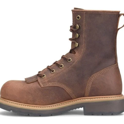 Double H Men's Judge Dice 8" Alloy Toe Lacer Work Boot -Brown- DH4155