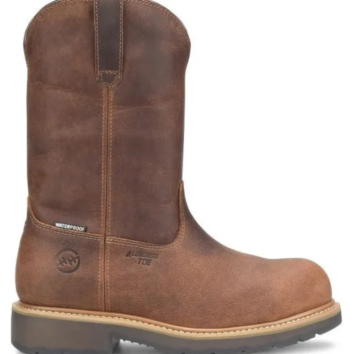 Double H Men's Nomad 11" Alloy Toe WP Wellington Work Boot -Brown- DH4157