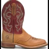 Double H Men's Odie 11" Wide ST Slip Resist Roper Western Work Boot - Red - DH8556