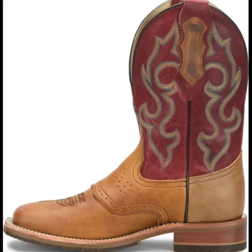 Double H Men's Odie 11" Wide ST Slip Resist Roper Western Work Boot - Red - DH8556