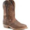 Double H Men's Rockdale 11" U Toe Roper Western Work Boot- Brown - DH4663