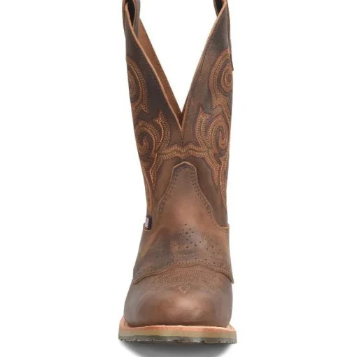 Double H Men's Rockdale 11" U Toe Roper Western Work Boot- Brown - DH4663