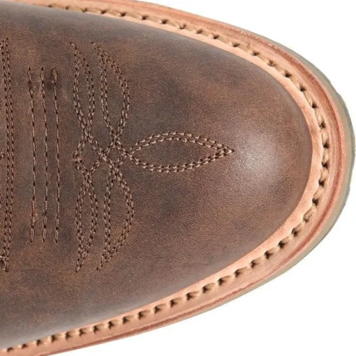 Double H Men's Rockdale 11" U Toe Roper Western Work Boot- Brown - DH4663