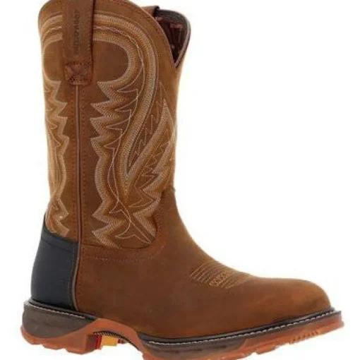 Durango Men's Maverick Xp 11" Soft Toe WP Work Boot- Brown- DDB0481