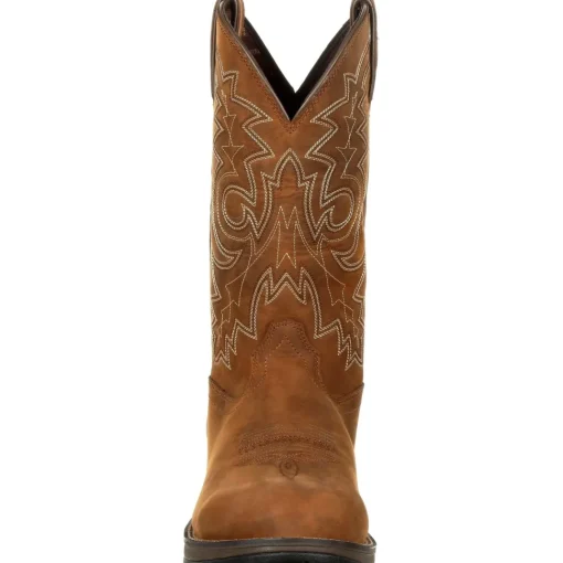 Durango Men's Rebel 12" Round Toe WP Western Boot - Brown - DDB0163