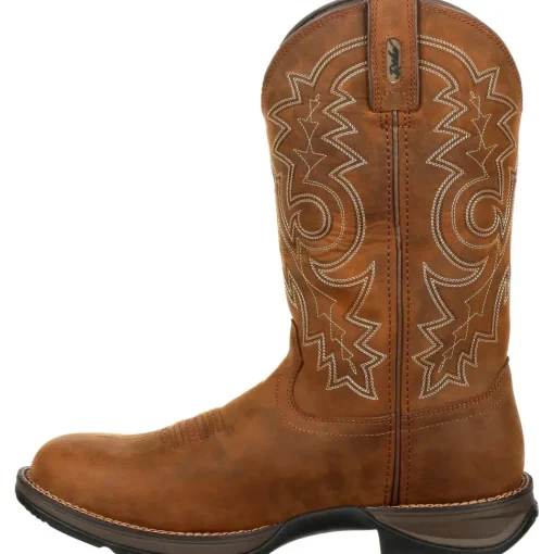 Durango Men's Rebel 12" Round Toe WP Western Boot - Brown - DDB0163