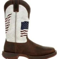 Durango Men's Rebel 12" Soft Toe Pull-On Western Classic Boot- Brown- DDB0312