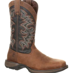 Durango Men's Rebel 12" Square Toe Pull-On Western Boot Chocolate DDB0135