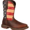 Durango Men's Rebel 11" Steel Toe Western Flag Boot - Brown - DB020