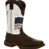 Durango Women's Lady Rebel Distressed Flag 11" Square Toe Western Boot DRD0394