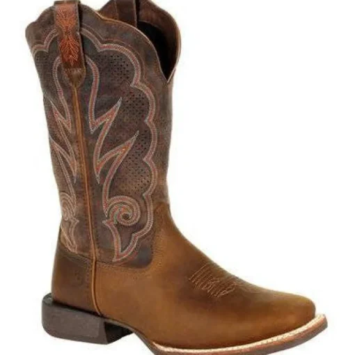 Durango Women's Lady Rebel Pro 12" Soft Toe Western Classic Boot- Cognac- DRD0376