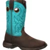 Durango Women's Lady Rebel 10" Steel Toe Western Boot- Brown - DWRD022