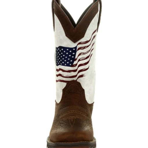 Durango Women's Lady Rebel Distressed Flag 11" Square Toe Western Boot DRD0394