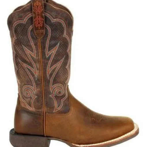 Durango Women's Lady Rebel Pro 12" Soft Toe Western Classic Boot- Cognac- DRD0376