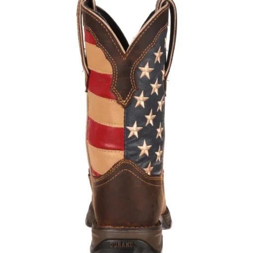 Durango Women's Lady Rebel Patriotic 10" Square Toe Western Flag Boot RD4414