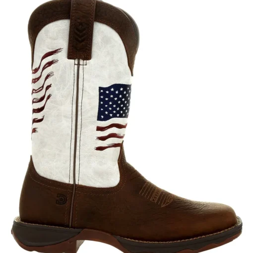 Durango Women's Lady Rebel Distressed Flag 11" Square Toe Western Boot DRD0394