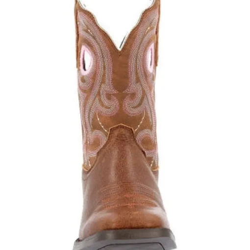 Durango Women's Westward 10" Square Toe Western Work Boot -Brown- DRD0445