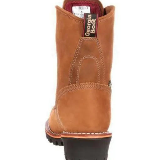 Georgia Men's 8" Stl Toe WP Insulated Logger Work Boot - Brown - G9382
