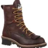 Georgia Men's 8" Waterproof Logger Work Boot - Brown - G7113