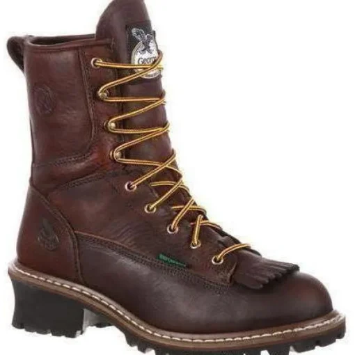 Georgia Men's 8" Waterproof Logger Work Boot - Brown - G7113