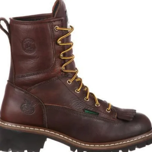 Georgia Men's 8" Waterproof Logger Work Boot - Brown - G7113
