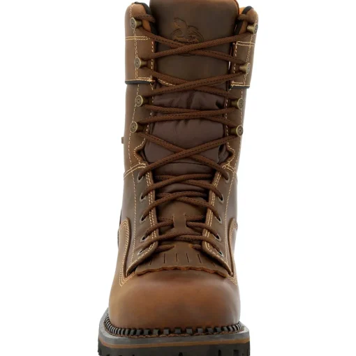Georgia Men's AMP LT Low Heel Logger 9" Comp Toe WP Work Boot- GB00473