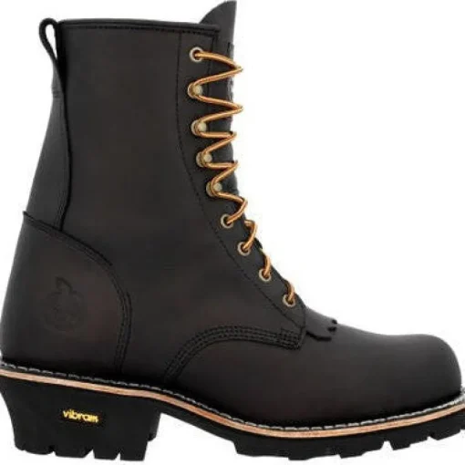 Georgia Men's Forestry 8" Soft Toe Logger Work Boot- Black- GB00648
