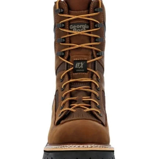 Georgia Men's Ltx Logger 9" Comp Toe WP Work Boot -Brown- GB00617