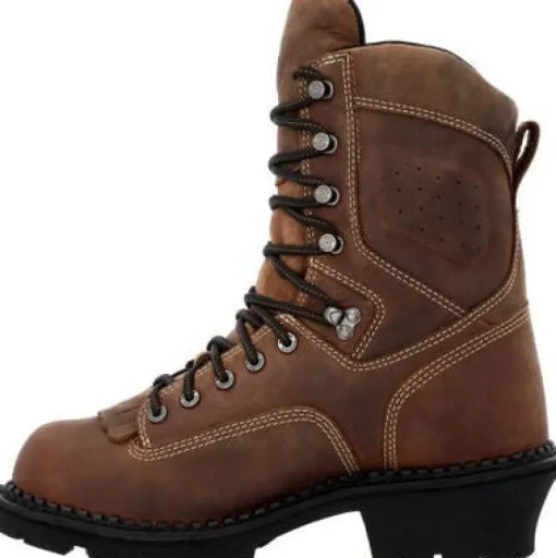 Georgia Men's USA 9" Soft Toe WP Logger Work Boot- Horse- GB00539