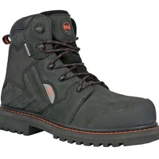 Hoss Men's Bronc 6" Composite Toe Waterproof Puncture Resistant Work Boot - Black 60145