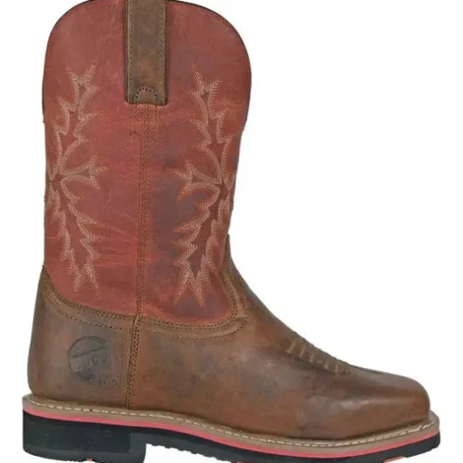 Hoss Men's Landon Cognac 11" Soft Toe Western Work Boot - Brown 92048