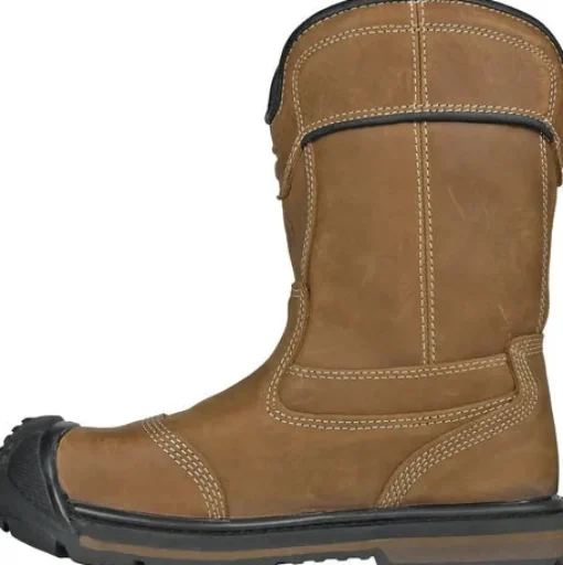 Hoss Men's Ranger Composite Toe Waterpoof Pull On Wellington Work Boot - Brown 90260